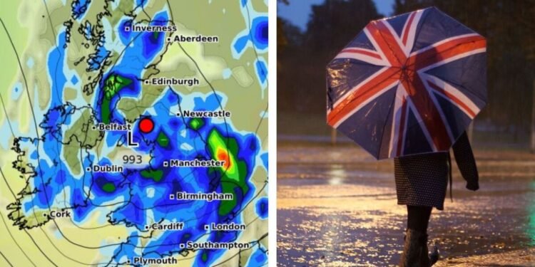 Massive 641-Mile Storm Set to Batter UK with 15 Hours of Rain and Strong Winds