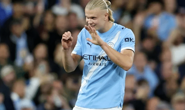 Manchester City’s Haaland Strikes Twice to Defeat Everton