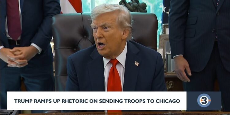Trump Walks Back ‘War’ Rhetoric on Chicago as Immigration Raids Loom