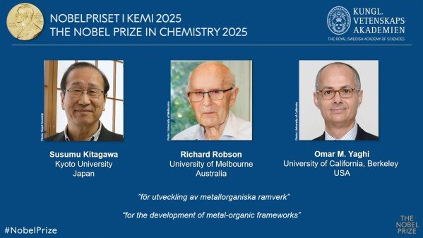 Nobel Prize Honours Pioneers Behind Materials That Could Heal the Planet
