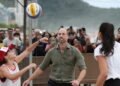 Prince of Wales showcases volleyball skills on Brazil visit