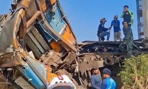 Thailand train crane collapse