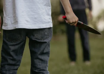 children carrying knives