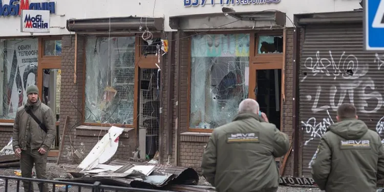 Explosions western Ukraine police officer killed