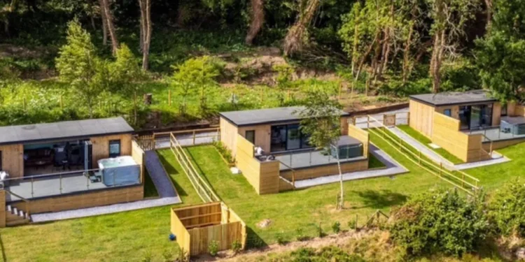 Luxury Airbnb cabins hot tubs demolished