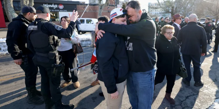 Pawtucket school hockey game shooting