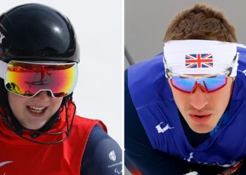 GB Winter Paralympics flagbearers ski duo