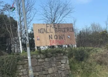 Lyra McKee graffiti billboard