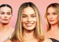Margot Robbie glowy makeup sculpting tool blusher