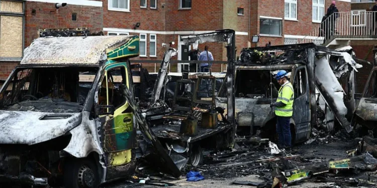 Men Released on Bail Over Jewish Charity Ambulance Arson