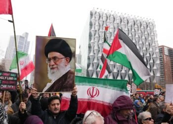Thousands Protest Iran Strikes Outside US Embassy London