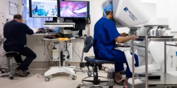 remote robotic surgery UK first