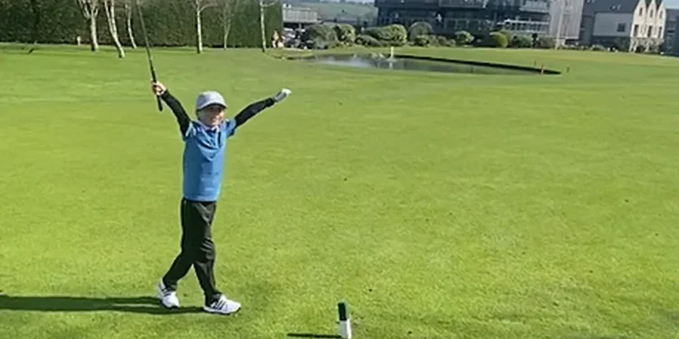 7 year old boy hole in one UK Freddie Kellow 2026