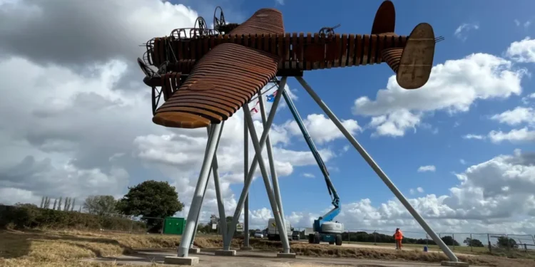 Lancaster bomber sculpture A46 2026