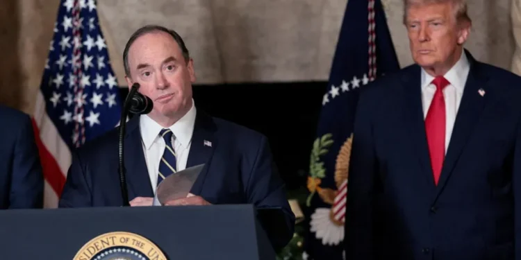 Navy Secretary John Phelan leaving