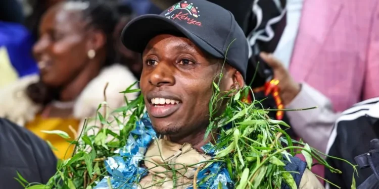 Sabastian Sawe world record celebration Nairobi 2026