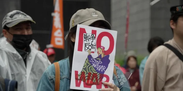 Japan anti-war protests May 2026 Takaichi