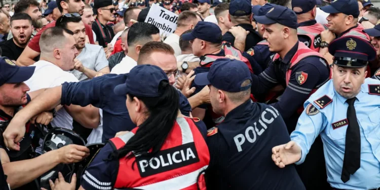 Albania luxury resort protests