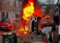 Belfast violence homes set on fire skin colour targeting