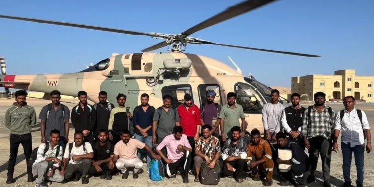 Indian crew rescued tanker Oman fire suspected strike