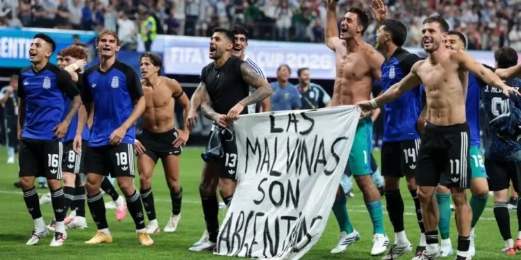 Argentina Falklands banner FIFA