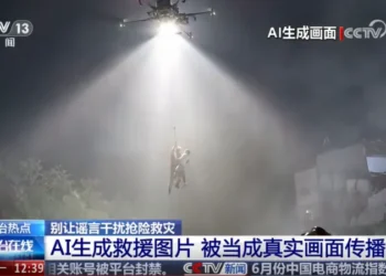 China AI fake videos natural disasters