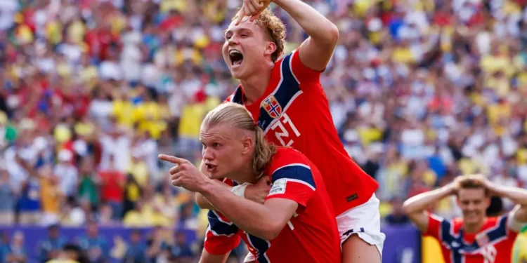 Erling Haaland Norway England match