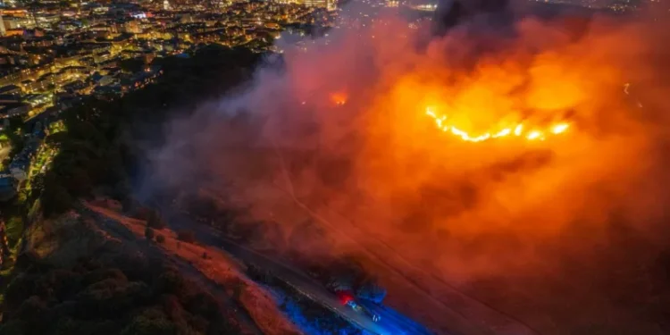Arthur’s Seat Edinburgh fire