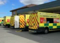 man took ambulance with patient inside