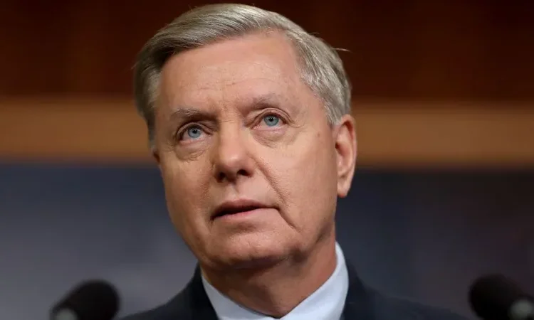 Lindsey Graham funeral Trump tribute