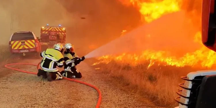 France wildfires heatwave 40C