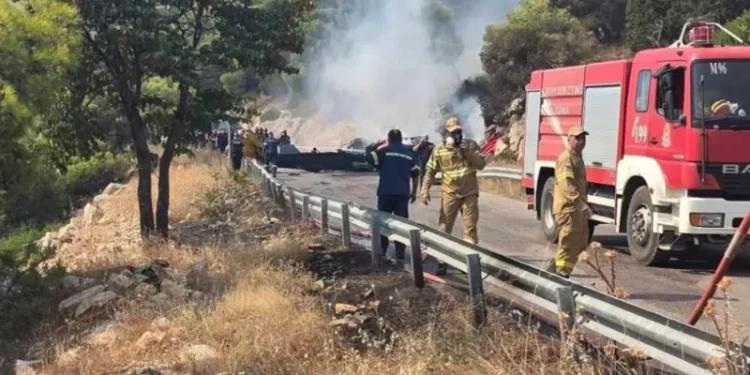Greece firefighting helicopter collision British pilot