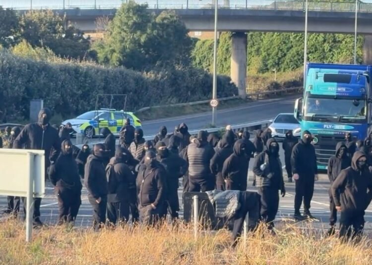 Masked Protesters Bring Dover Port Traffic to Standstill